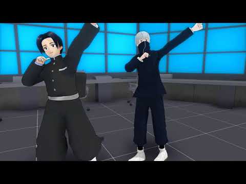 【鬼滅のMMD×MMD呪術廻戦】村田さんと狗巻先輩でパンダヒーロー