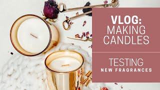 {VLOG.002} MAKING WOODEN WICK CANDLES — Testing new luxury fragrances!