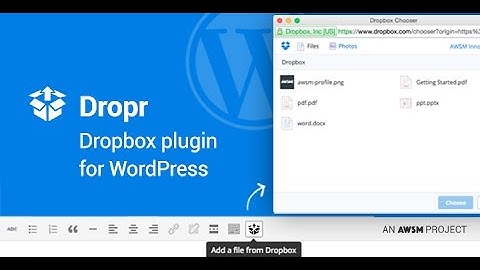 How to Insert files from Dropbox to a WordPress site - Dropr Dropbox plugin for WordPress