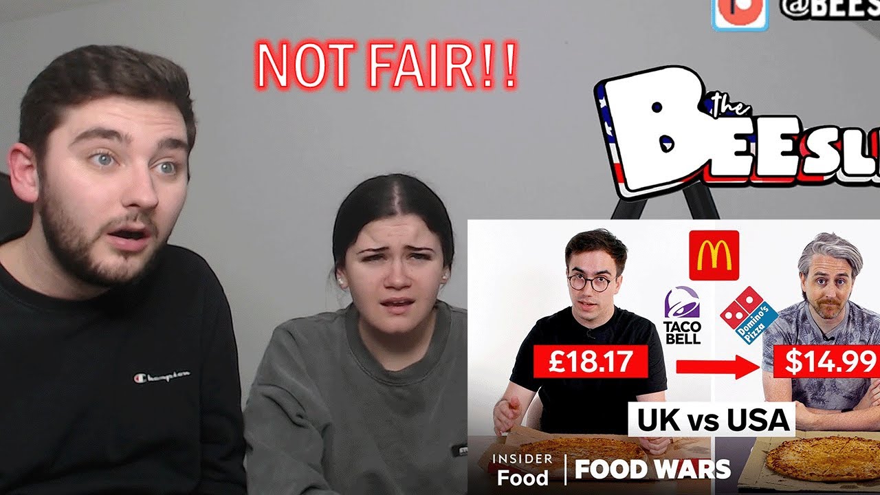British Couple Reacts to US vs UK Fast Food Prices | Food Wars ...