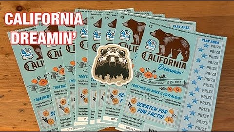 California Dreamin’ Tickets‼️California Lottery Scratchers🤞🍀🍀🍀