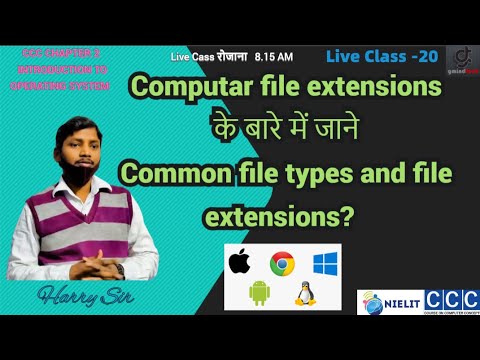 #CCCApril2022exam Common file types and file extensions  #gmindtech