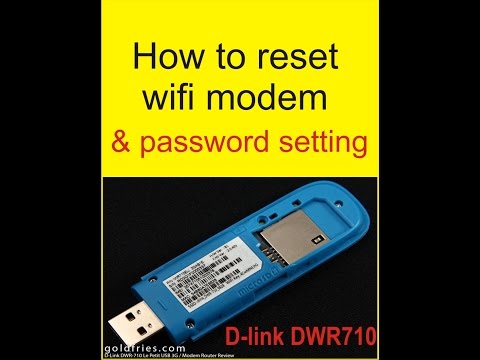 D Link DWR710 wifi modem reset & set pwd
