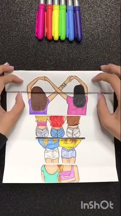 #short أجمل رسم اصدقاء