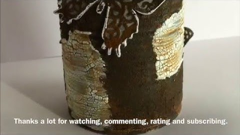 Altered tin with rust