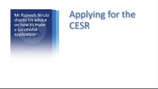Advice For Doctors Applying To Cesr