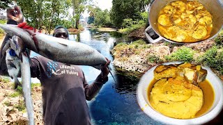 Spearfishing Paradise Jamaica catch clean and cook curry monster barracuda turn cornmeal