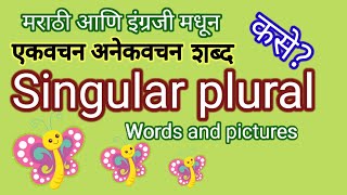 SINGULAR AND PLURAL|ek vachan anek|Singular and plural with marathi|Semi english singular and plural