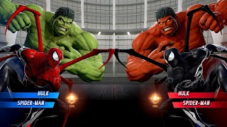 Hulk & Red Spider Man VS Red Hulk & Black Spider Man - Marvel vs Capcom Infinite