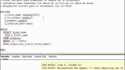 PLSQL Basico - Variables