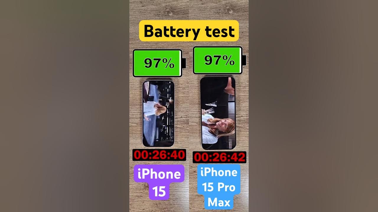 iPhone 15 vs iPhone 15 Pro Max battery comparison YouTube
