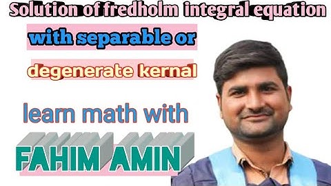 Fredholm integral equation with separable kernel | How to solve separable kernal fredholm equation