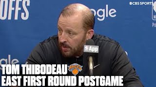 Tom Thibodeau upset with officials after the Knicks' Game 2 loss to the Pistons