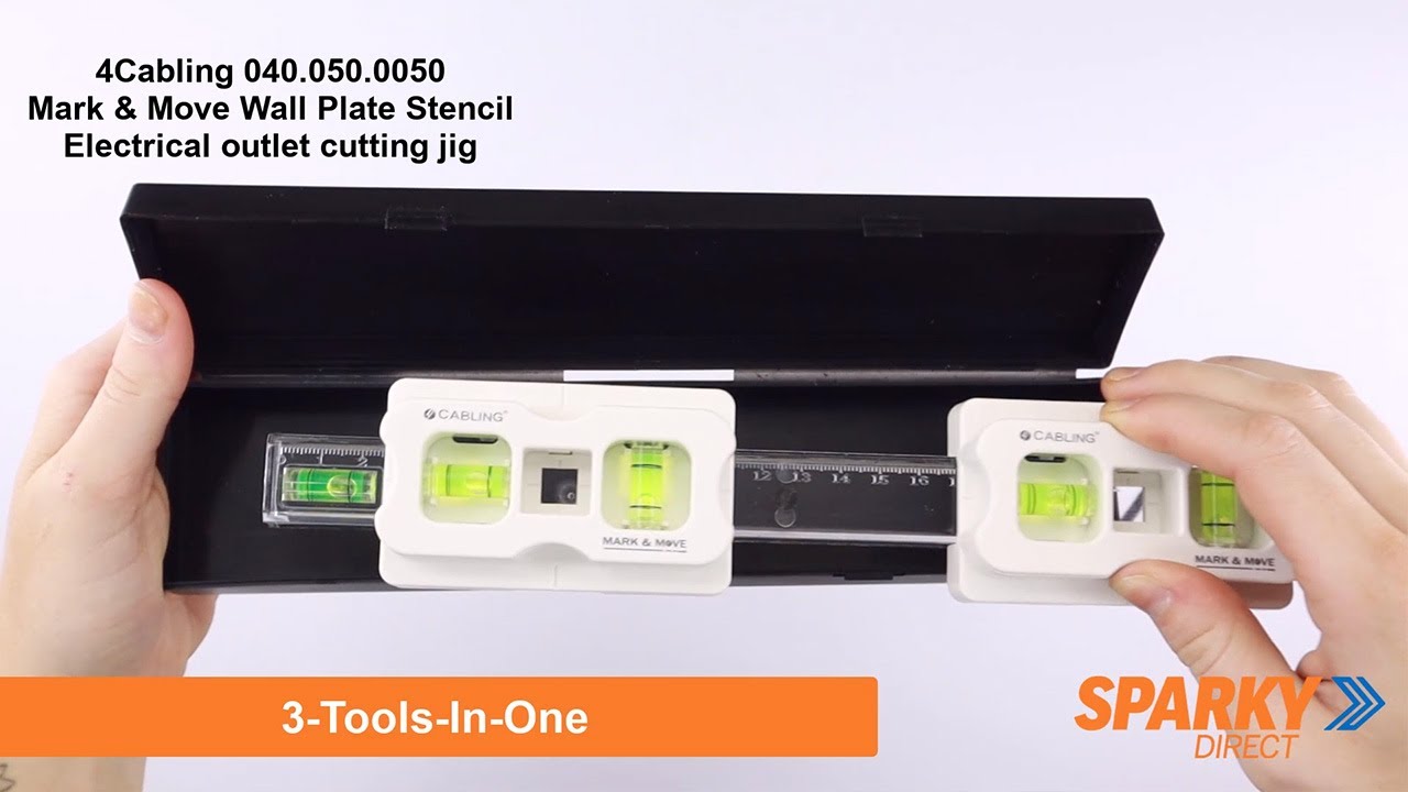 4Cabling 040.050.0050 Mark & Move Wall Plate Stencil Electrical