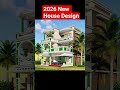 Modern 3 Floor House Design 2026 | Green & White Luxury Home #Shorts