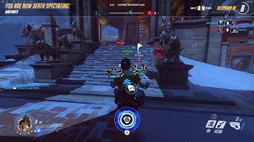 Overwatch CTF: Raptor goes 15 and 2 on Tracer w/ Score Board for pulse bomb kills