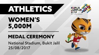 Kl2017 29Th Sea Games Athletics - Womens 5,000M Medal Ceremony 25082017