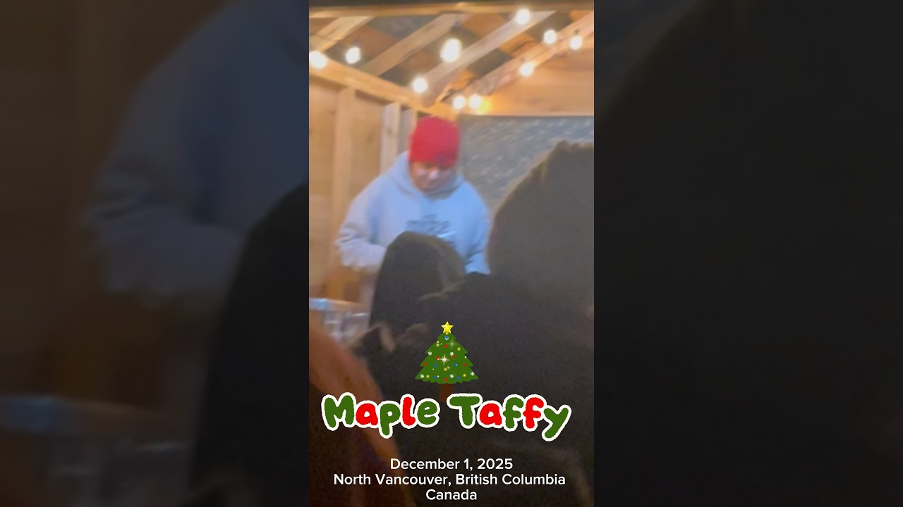 Canadian Maple Taffy @ Christmas Market #canada #christmasmarket