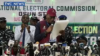 (WATCH) Moment INEC Declares Ademola Adeleke Osun Governor-Elect
