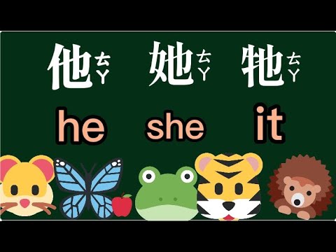 29 / 她. 他 / she. he / 自學中文 / Learn Chinese - YouTube
