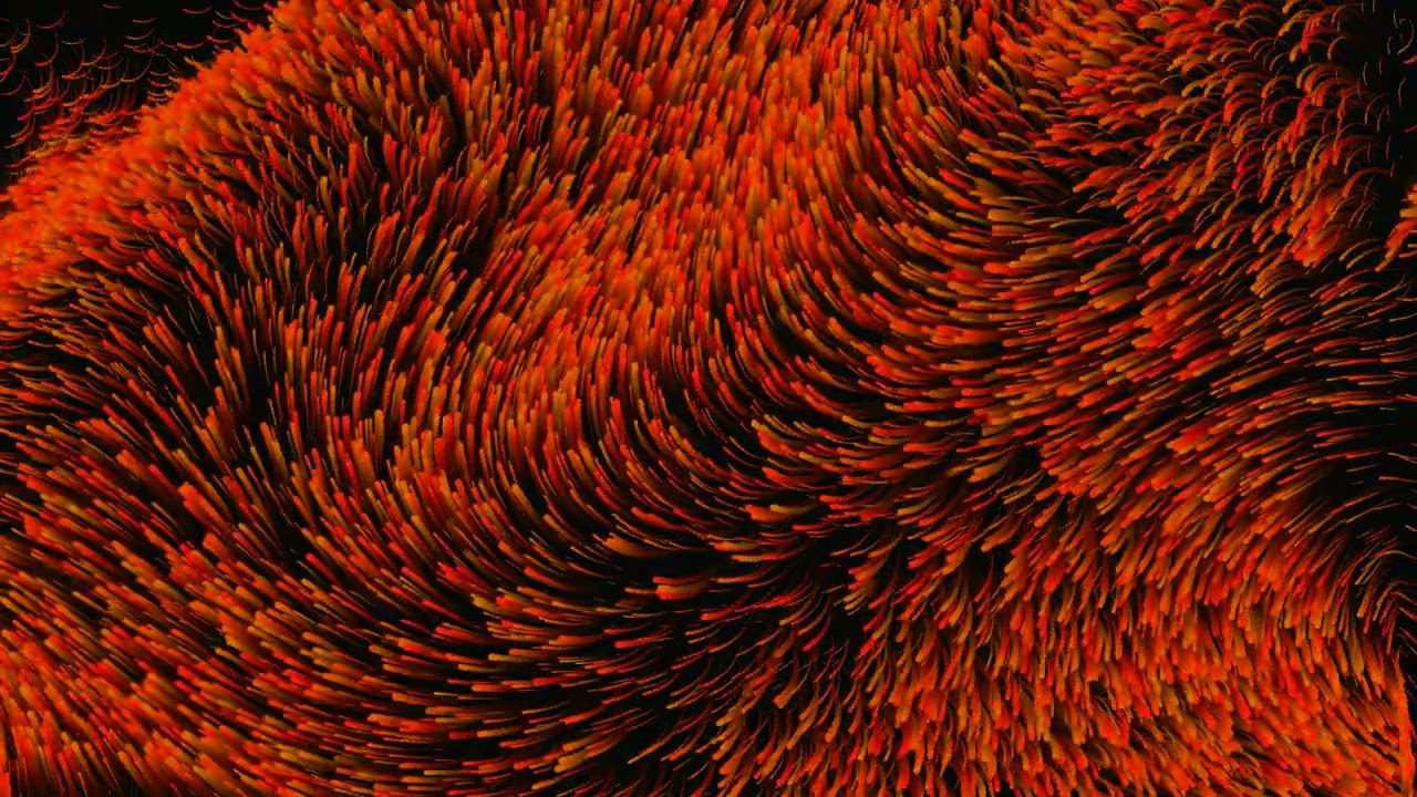 Orange Yellow Particles Flowing | 4K 60FPS Relaxing Screensaver | 3 Hours Soothing Background