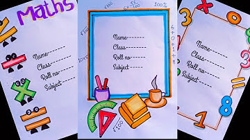 Math Project Front Page Design/ Maths/ Maths Activity/ Border Design /mathematics