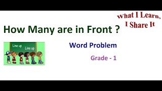Word Problem involving Ordinal numbers | Grade 1 Math | Word Problem 12