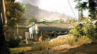 Far Cry 5 - Faith's Outpost Ambiance (talking, music, birds, planes)