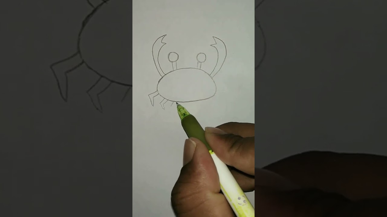 crab easy drawing 