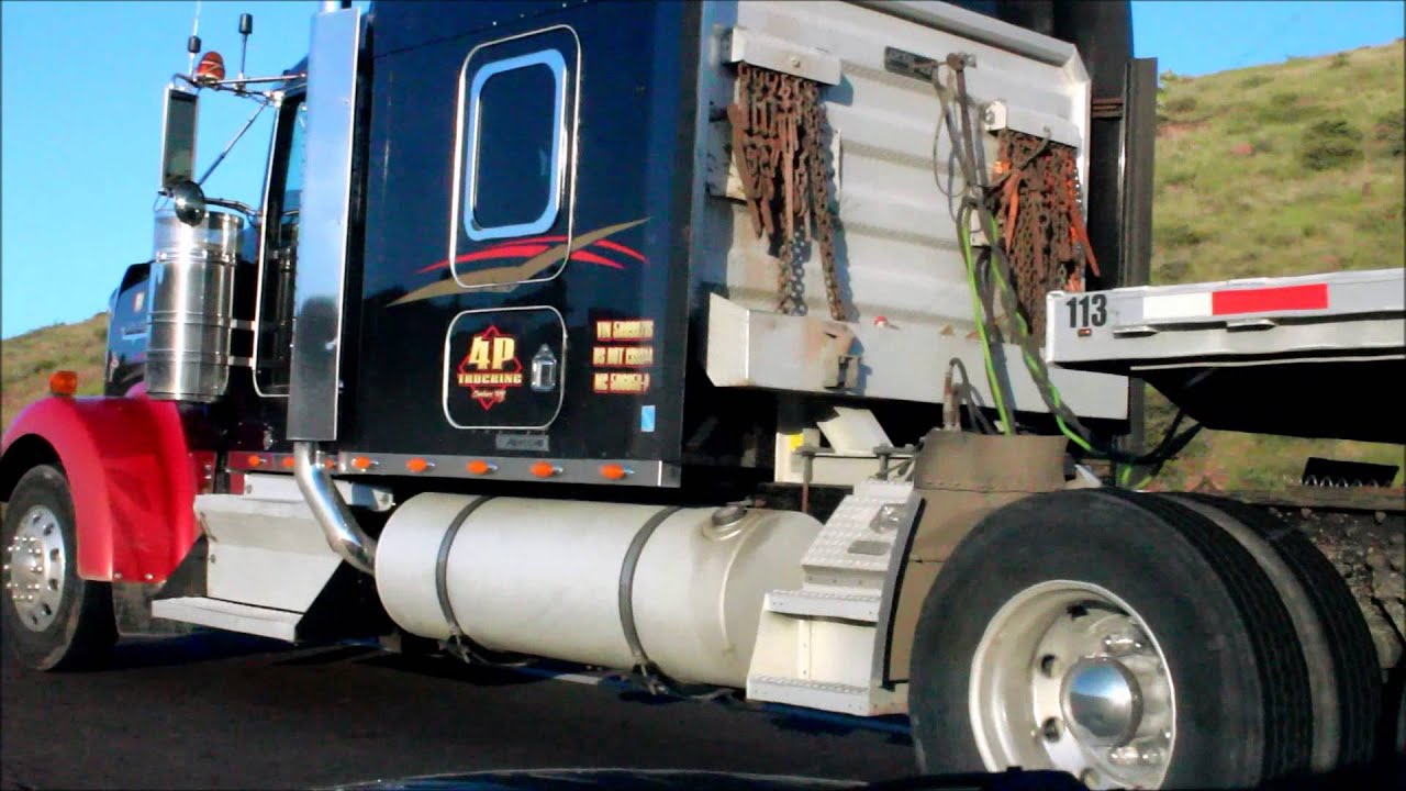  Kenworth  Truck  Pulling a Flatbed Trailer  YouTube