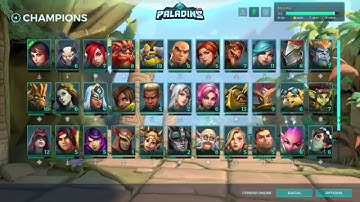 The Champion Screen in Paladins after OB63