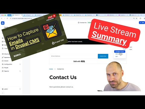 Summary: How to Capture Emails in Drupal CMS