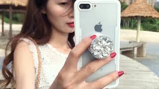 Iphone Luxury Diamond Air Stand Holder Phone Case With Popsocket
