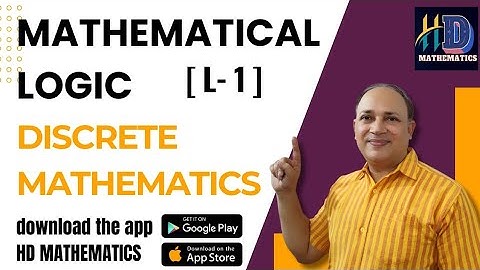 Discrete mathematics/mathematical logic /L 1/Bsc/ Msc/engineering maths/Bca maths/BBA maths in hindi