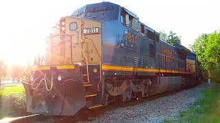 CSXT W869-07 empty military train CM40-8 #7811 Dash 8 Rebuild