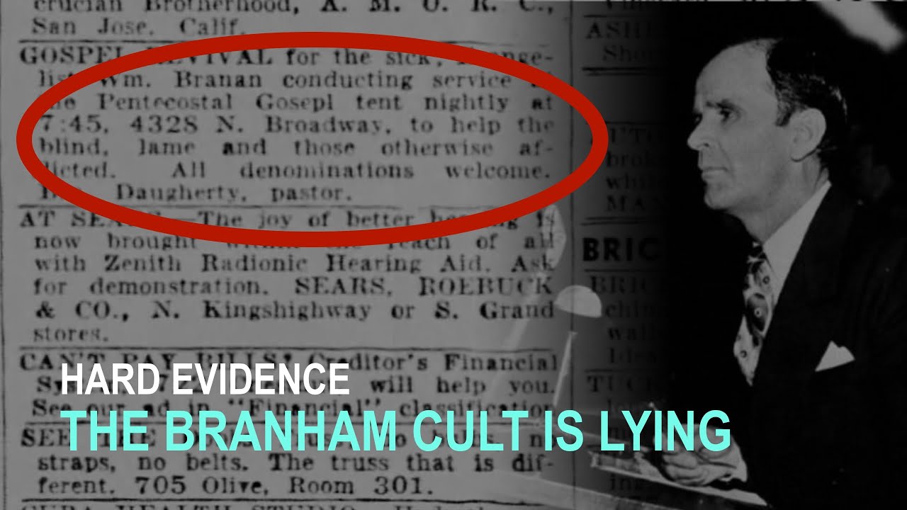 Hard Evidence the Branham Cult is Lying - Podcast Special Update