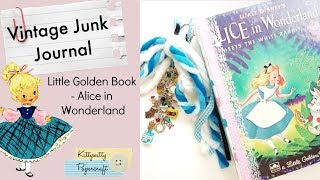 Vintage Junk Journal Little Golden Book - Alice in Wonderland