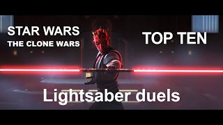 TOP TEN STAR WARS THE CLONE WARS Lightsaber Duels | Season 7 included screenshot 3