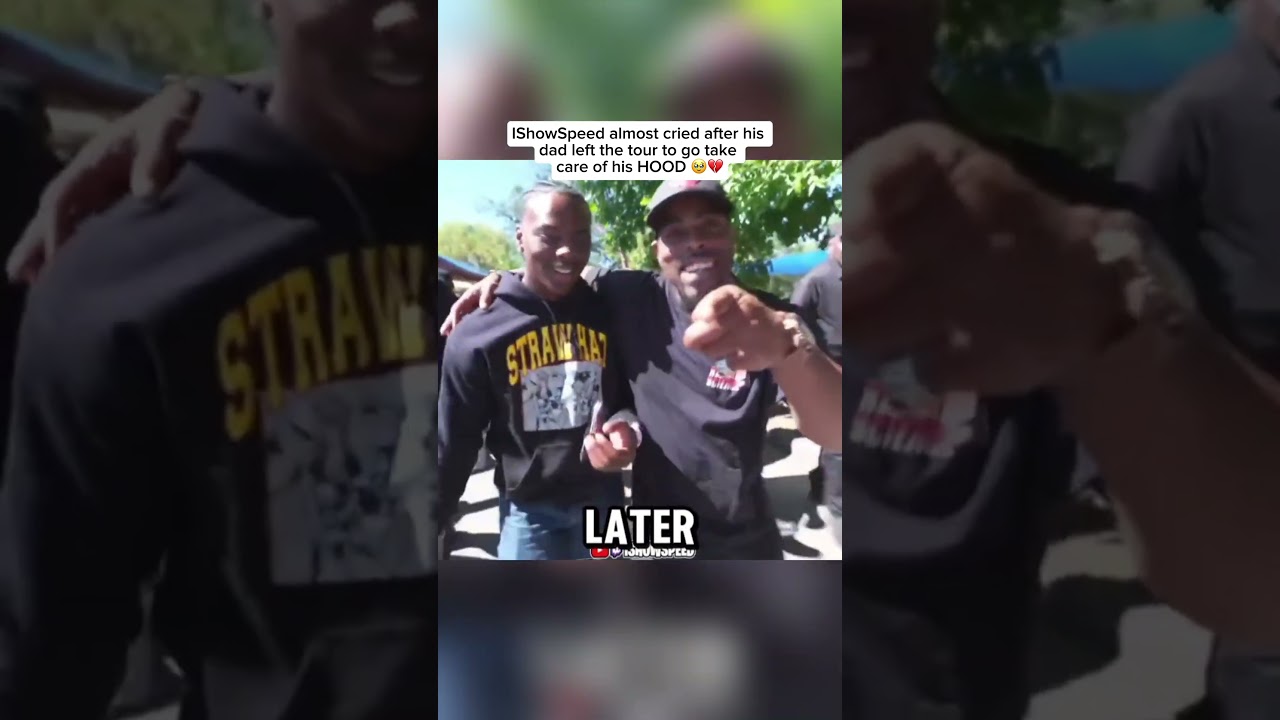 IShowSpeed almost cried after his dad left the tour to go take care of his HOOD 🥹💔