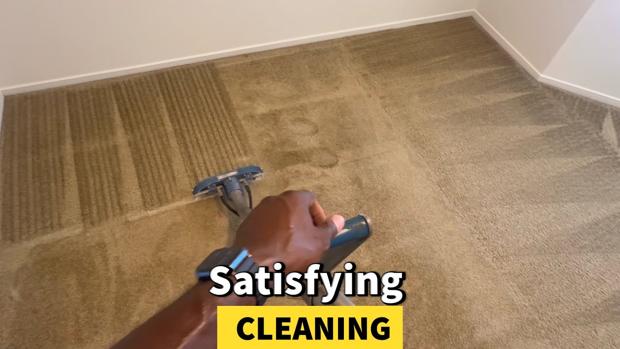 Full Carpet Cleaning in an Empty Apartment | Satisfying Deep Clean Transformation