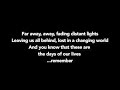 GENESIS Fading Lights +lyrics