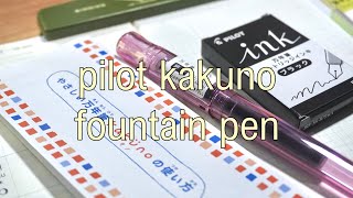 🖋️ unboxing pilot kakuno fountain pen | plan with me using hobonichi weeks! 🍄