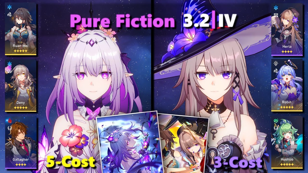 [HSR] Pure Fiction 3.2 | E0S1 Castorice x Ruan Mei True DMG + E0S0 The Herta Hypercarry | F2P Teams