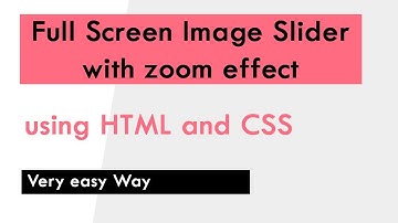 Full Screen background Image Slider using CSS and HTML with zoom effect | csPoint