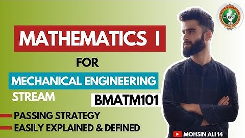 BMATM101 Vtu For Mechanical Stream 🔥