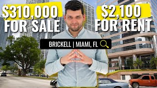 What $310,000 gets YOU in Miami | Brickell Apartments Tour ($2,100 Rent)