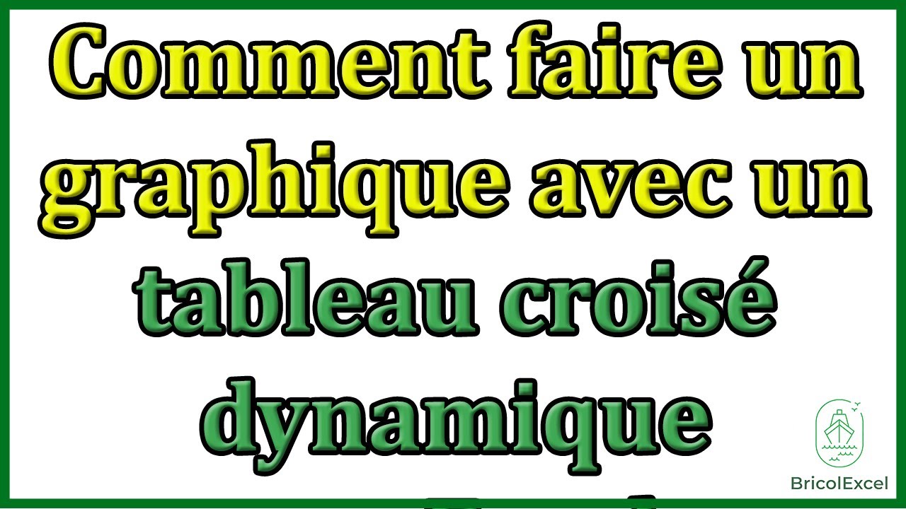 Comment faire un graphique avec un tableau croisé dynamique - YouTube