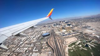 Southwest Airlines Boeing 737-800 sunny scenic departure from Las Vegas I 4K60