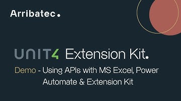 Using Power Automate and Extension Kit with Unit4 ERP.