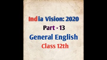 India Vision: 2020 By Abdul Kalam/ Class 12th MP Board/ Questions and answers By GP DIXIT